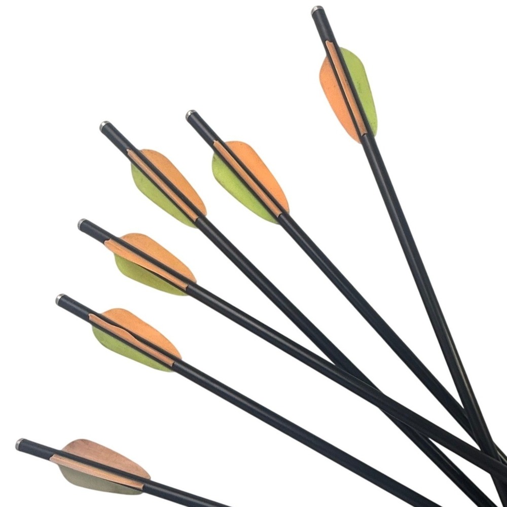 Crossbow Bolts 2219 Black Aluminum 17" Set of 6 aluminum hunting practice bow
